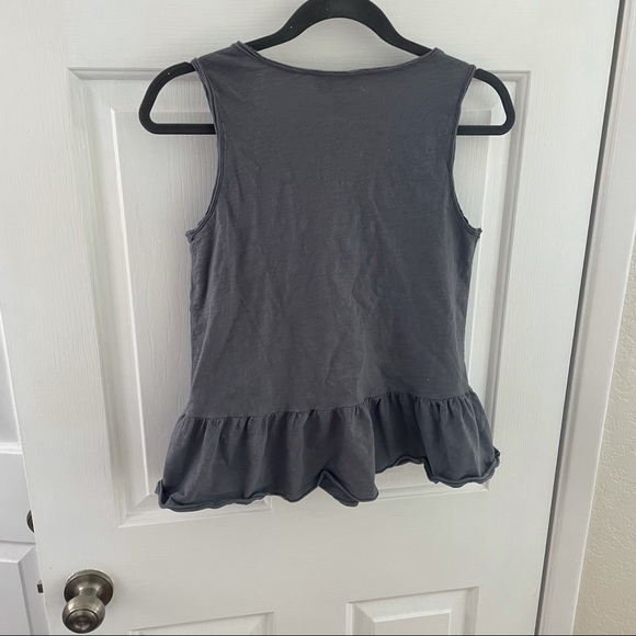 Anthropologie Eri+Ali Gray Peplum Top - Picture 5 of 6